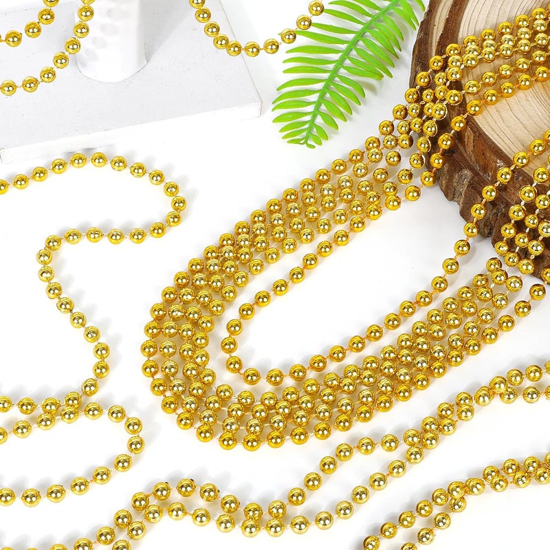 VLUV 36Pcs Beaded Necklace, Mardi Gras Beads Necklaces Accessories, 33 Inch Bead Costume for Women Man, Festival Parade Throw Supplies - Image 4